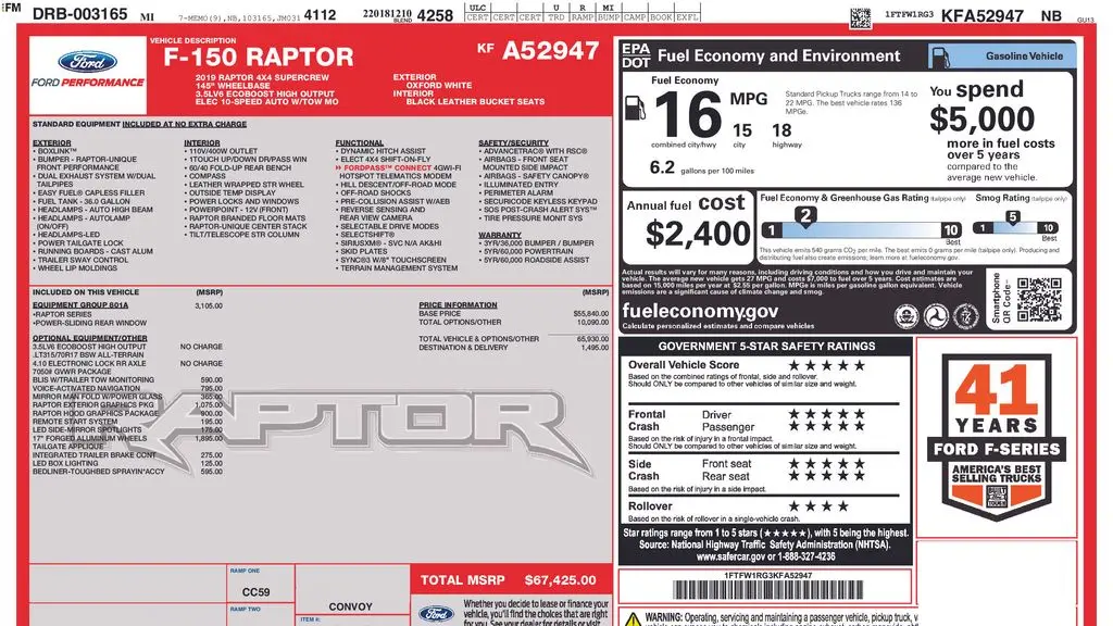 2019 Ford F-150 Raptor