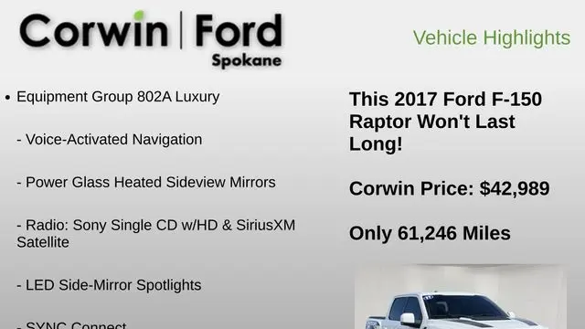 2017 Ford F-150 Raptor