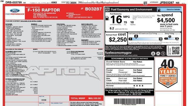 2018 Ford F-150 Raptor