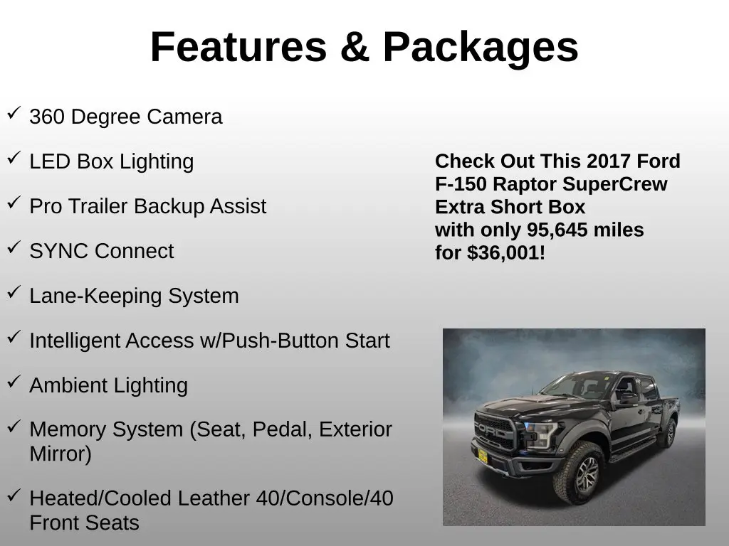 2017 Ford F-150 - $36,001