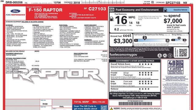 2025 Ford F-150 Raptor