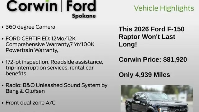 2026 Ford F-150 Raptor