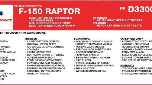 Preowned 2023 Ford F-150 Raptor for Sale