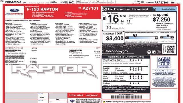2024 Ford F-150 Raptor