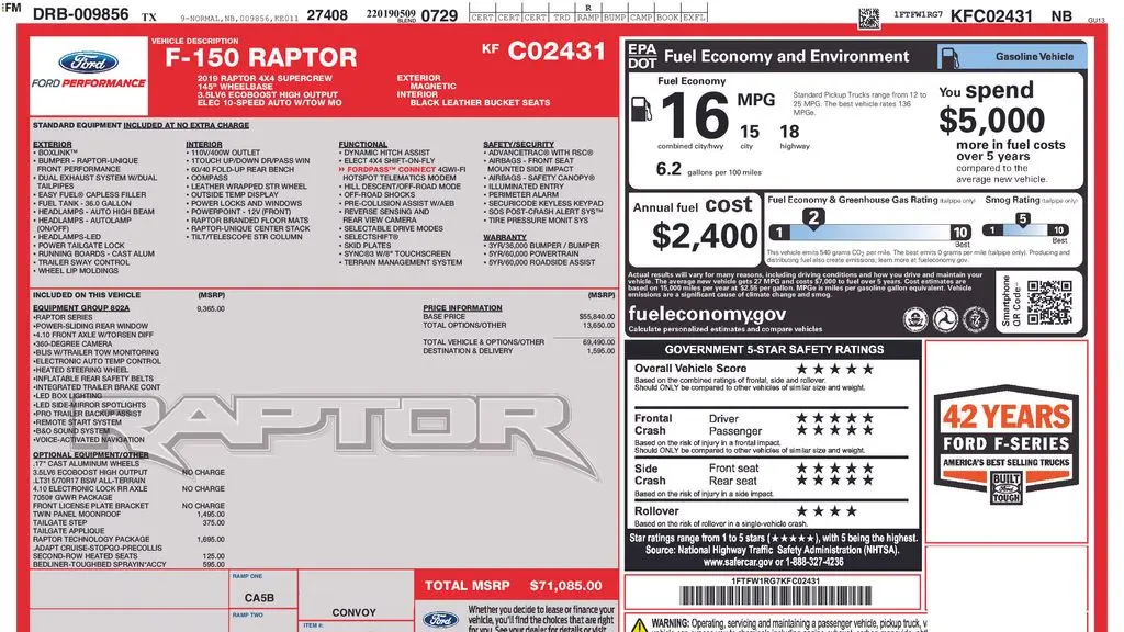 2019 Ford F-150 Raptor