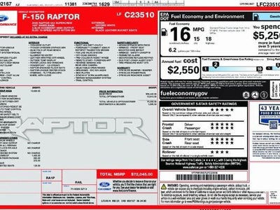 2020 Ford F-150 4X4 Raptor 4DR Supercrew 5.5 FT. SB