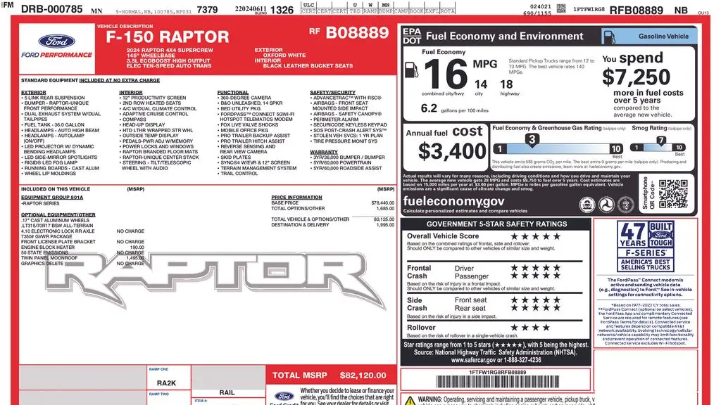 2024 Ford F-150 Raptor