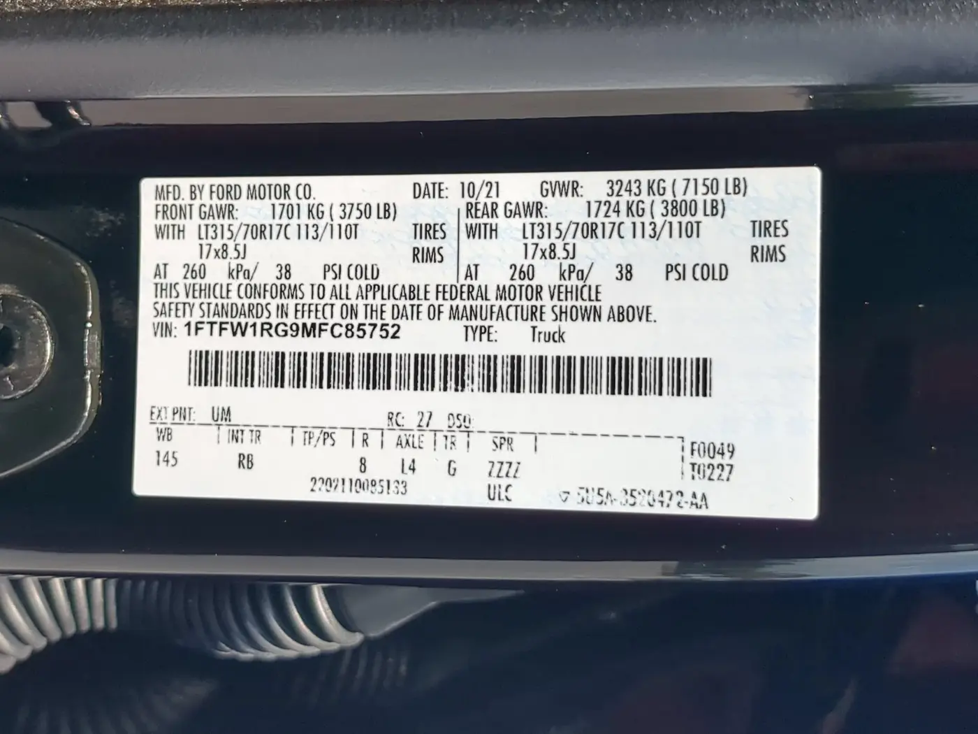 2021 Ford F-150 - $60,861