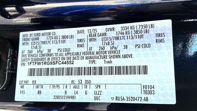 2025 Ford F-150 Raptor