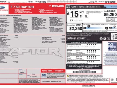 2022 Ford F-150 4X4 Raptor 4DR Supercrew 5.5 FT. SB