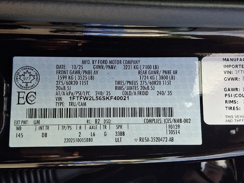 2025 Ford F-150 - $46,700