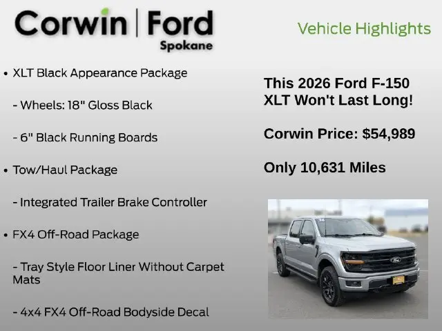 2026 Ford F-150 - $54,989
