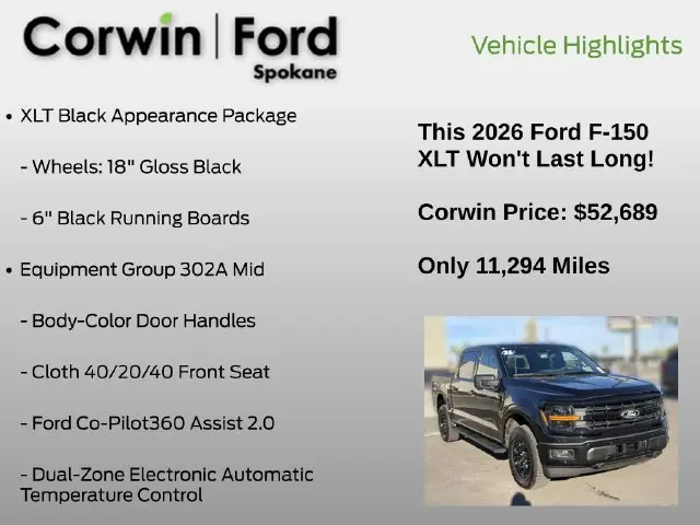 2026 Ford F-150 - $52,689