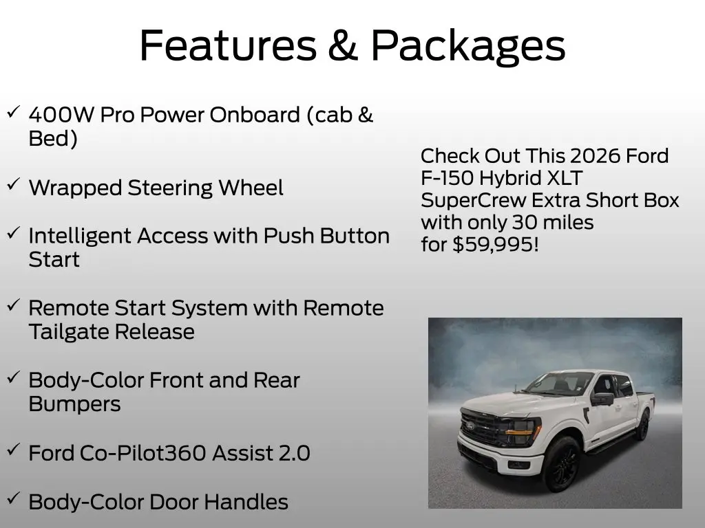 2026 Ford F-150 - $59,995