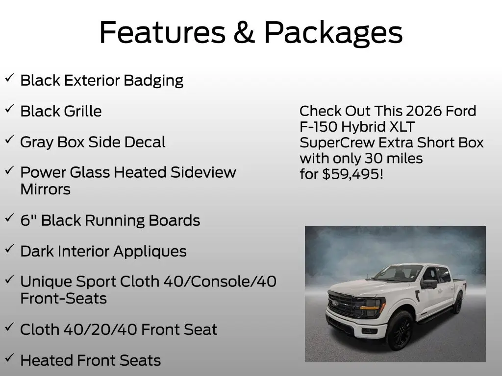 2026 Ford F-150 - $59,495