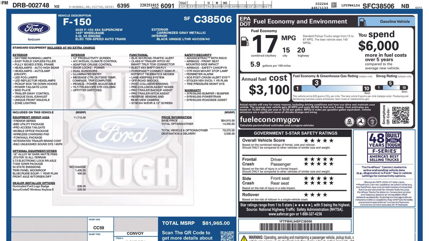 2025 Ford F-150 Tremor
