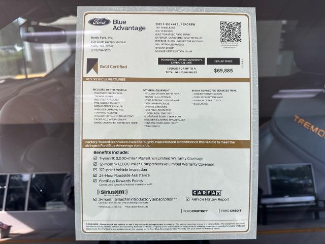 2025 Ford F-150 - $69,855