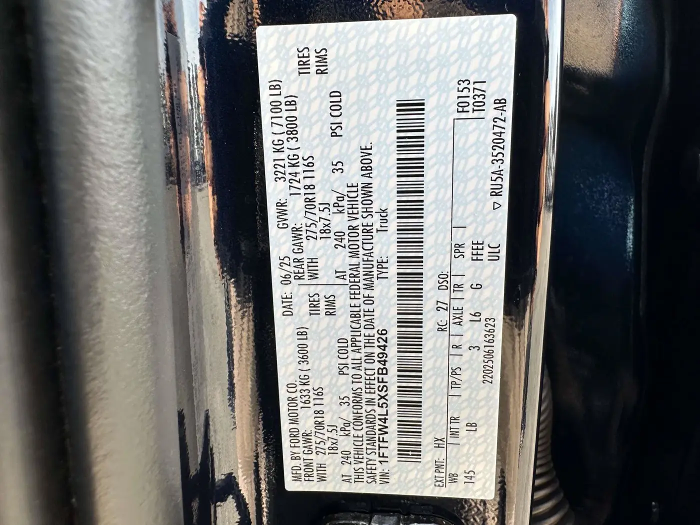 2025 Ford F-150 - $62,000