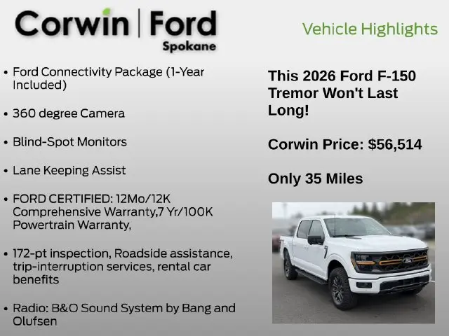 2026 Ford F-150 - $56,514