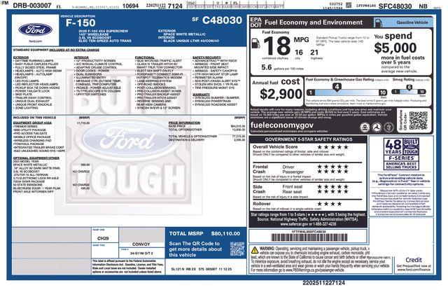 2025 Ford F-150 - $66,852