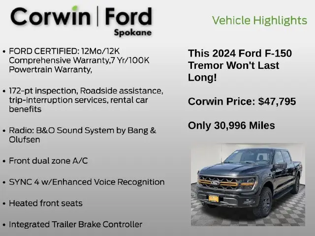 2024 Ford F-150 - $47,795