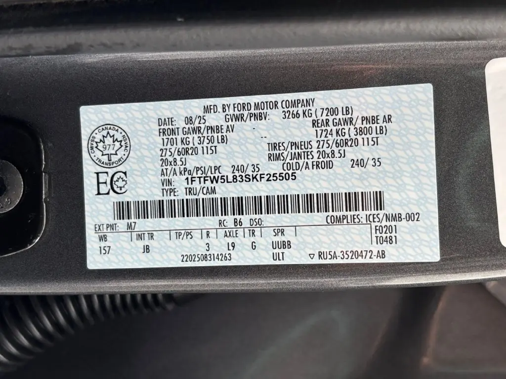 2025 Ford F-150 - $54,564