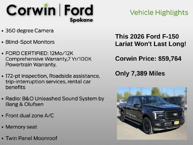 2026 Ford F-150 - $59,764