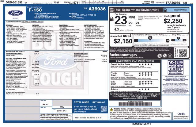 2026 Ford F-150 - $68,950