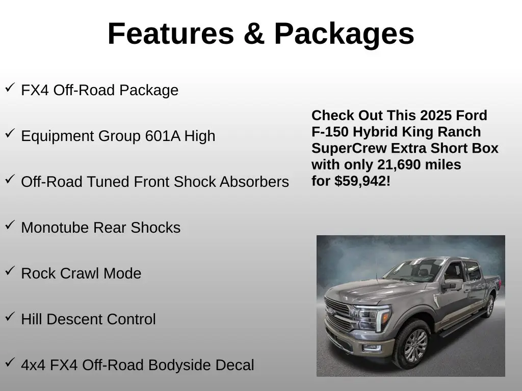2025 Ford F-150 - $59,942