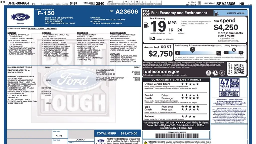 2025 Ford F-150 Platinum