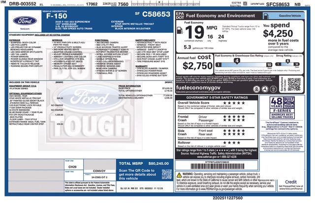 2025 Ford F-150 - $67,745