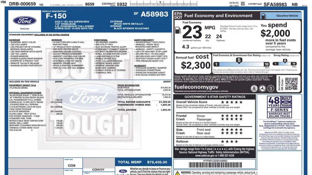 2025 Ford F-150 Platinum