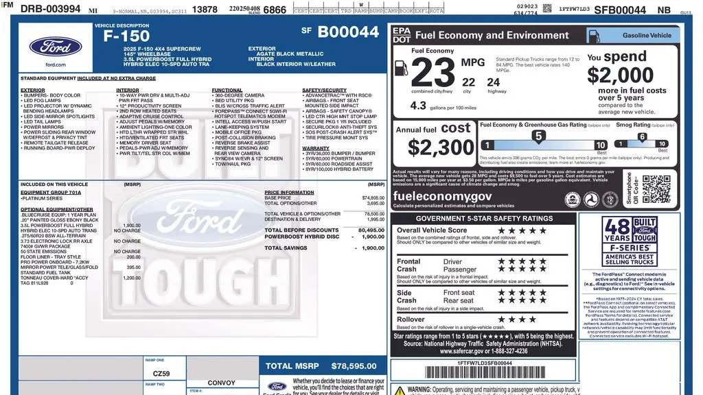 2025 Ford F-150 Platinum