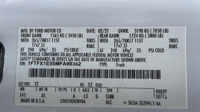 2021 Ford F-150 XL