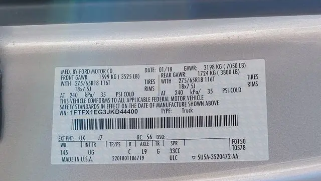 2018 Ford F-150 Lariat