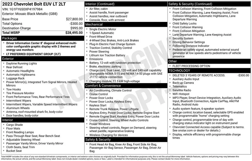 2023 Chevrolet Bolt - $19,893