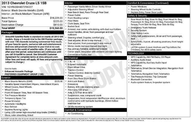 2013 Chevrolet Cruze LS Auto — photo 1 of 24