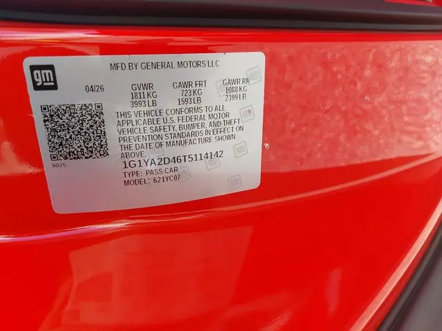 2026 Chevrolet Corvette - $66,795
