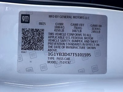 2026 Chevrolet Corvette Stingray 2DR Convertible W/2LT