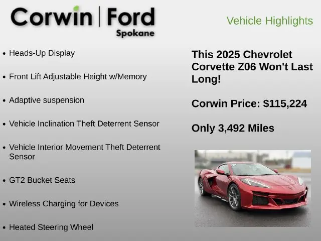 2025 Chevrolet Corvette - $115,224