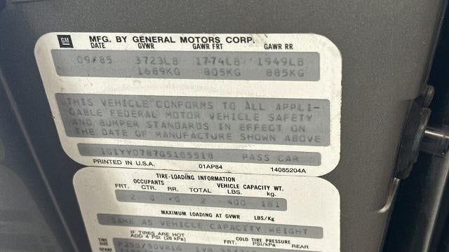 1986 Chevrolet Corvette Base