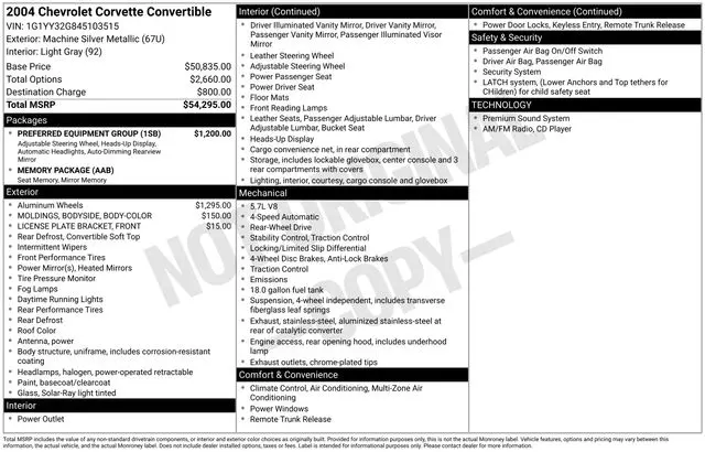2004 Chevrolet Corvette Base — photo 1 of 1