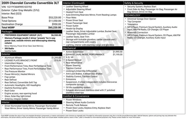2009 Chevrolet Corvette Base — photo 1 of 1