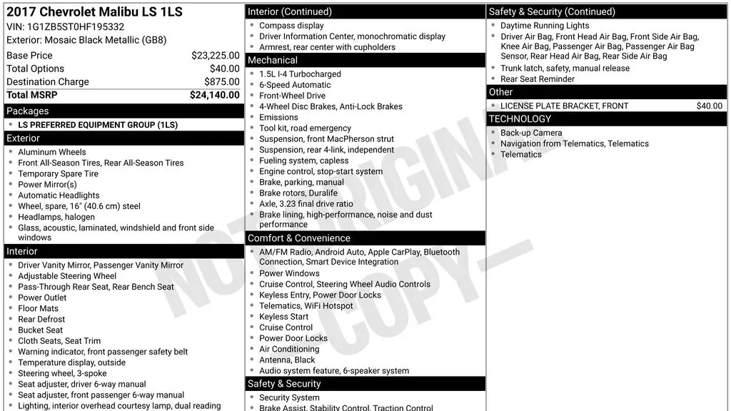 2017 Chevrolet Malibu LS