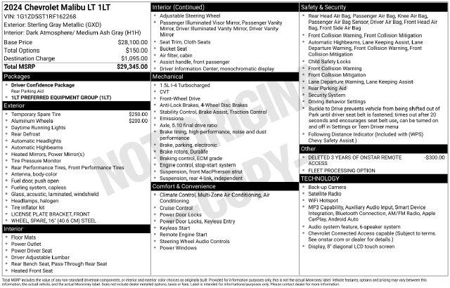 2024 Chevrolet Malibu - $17,979