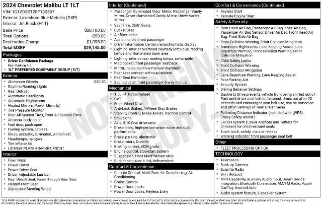 2024 Chevrolet Malibu - $17,353