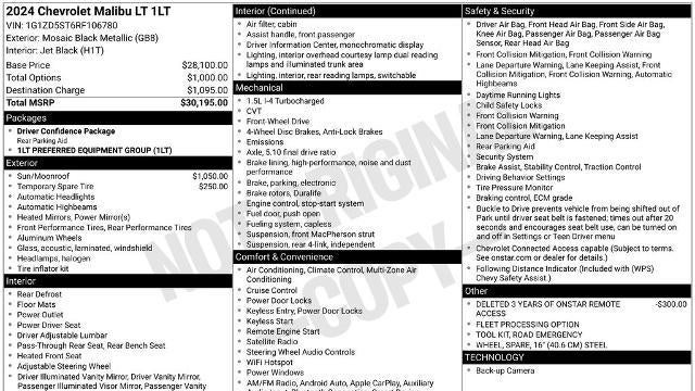 2024 Chevrolet Malibu LT
