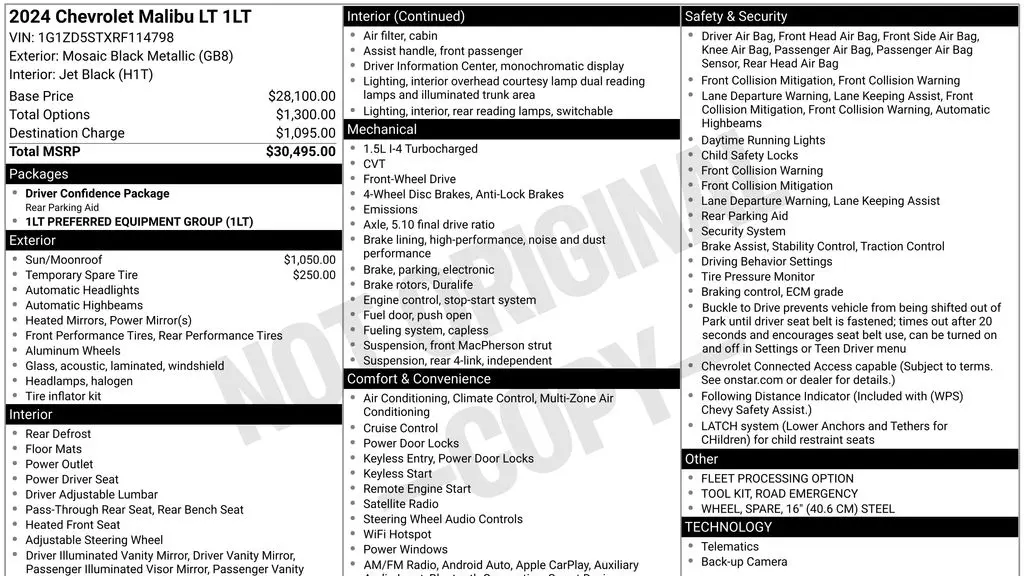 2024 Chevrolet Malibu LT