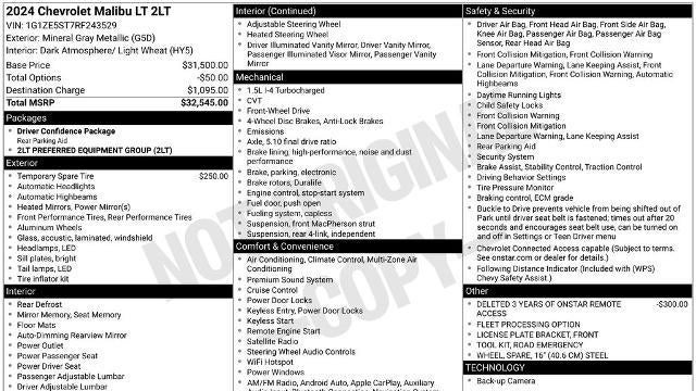 2024 Chevrolet Malibu LT