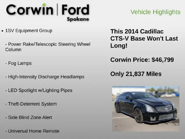 2014 Cadillac CTS - $46,799